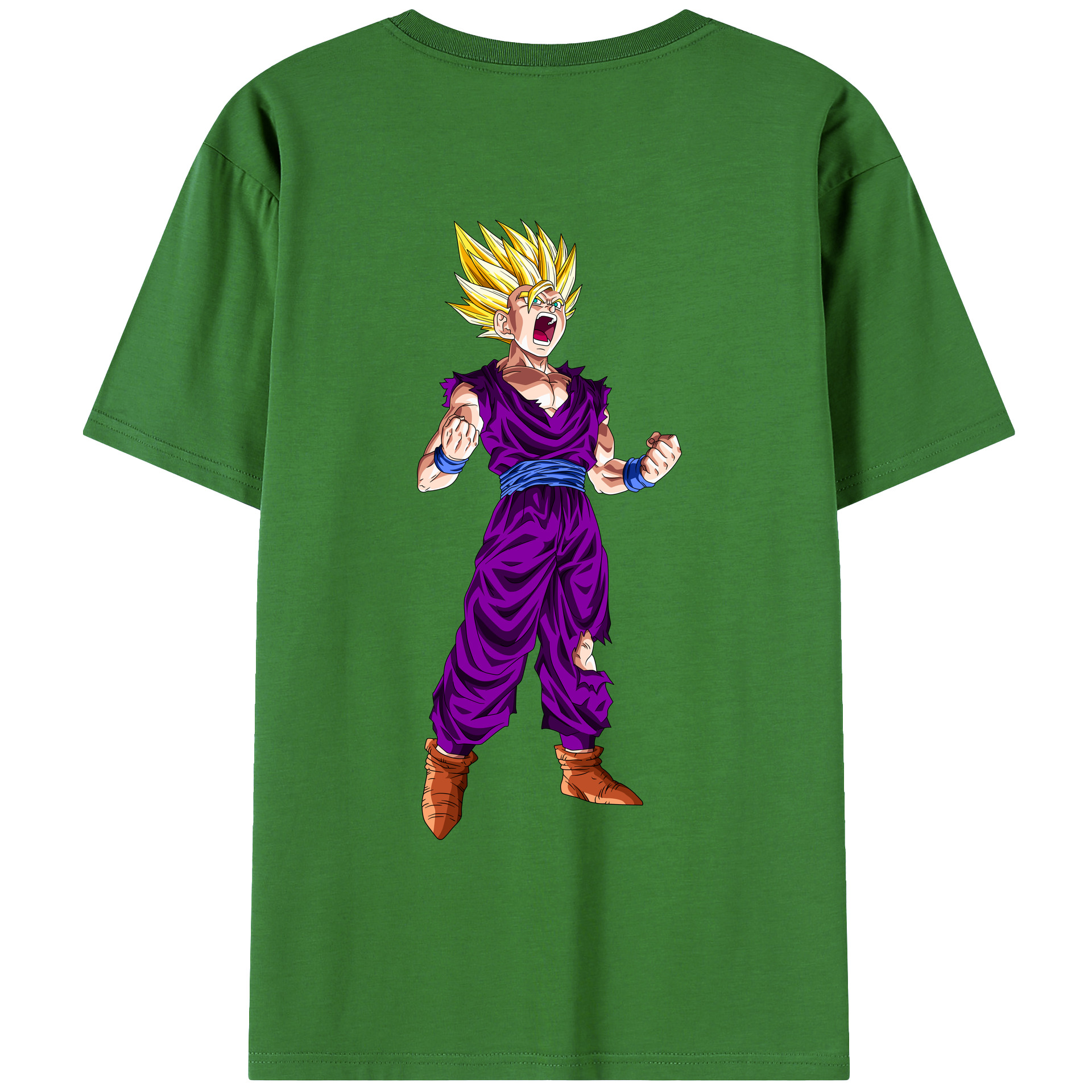 （画像用） ドラゴンボール 孫 悟飯（そんごはん）DRAGON BALL Son Gohan レディース半袖Tシャツ(バックプリント)